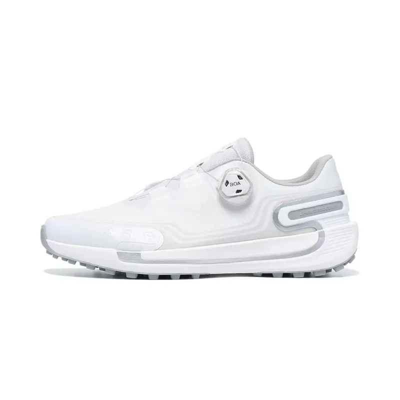 LI NING 1990 Abrasion Resistant Breathable Low Top Golf Shoes Women's Standard White