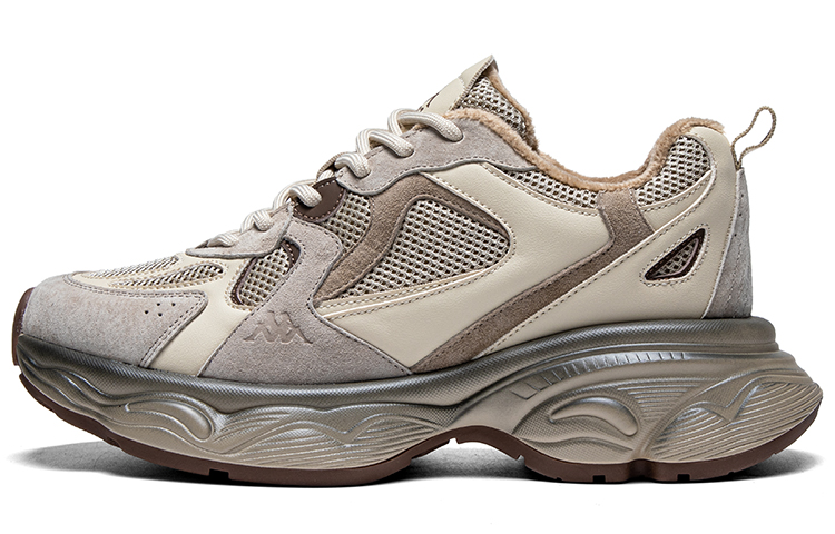 Kappa Slip Resistant Lightweight Abrasion Resistant Low Top Chunky Sneakers Women's Gray Khaki