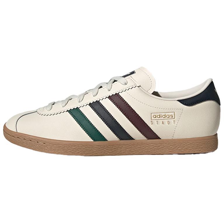Adidas Originals Stadt Anti Slip Wear Resistant Low Top Skateboard Shoes Unisex Beige