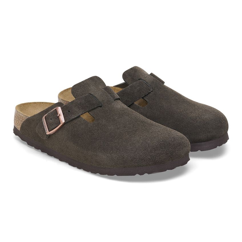 Birkenstock Boston EVA Abrasion-Resistant Wrap-toe Slippers Unisex Mocha Regular