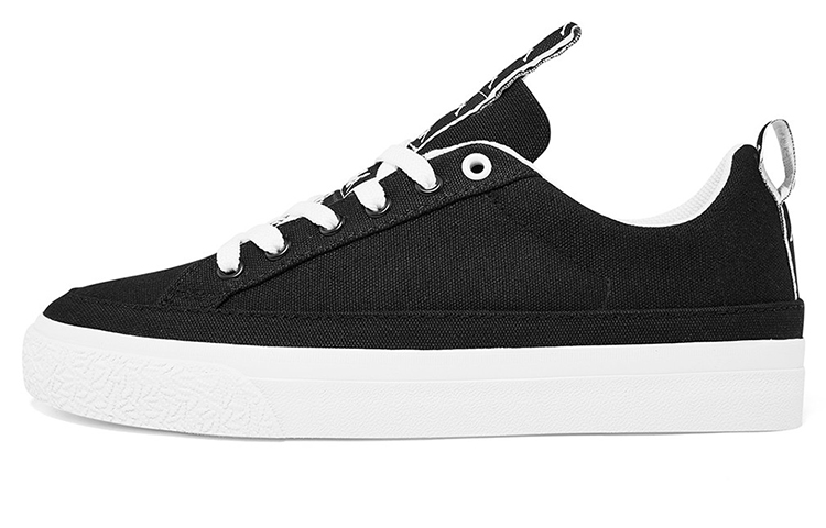 Kappa Abrasion Resistant Slip Resistant Low Top Skateboard Shoes Unisex Black