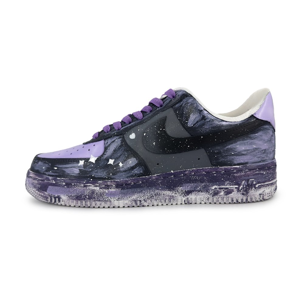 Nike Air Force 1 Abrasion Resistant Low Top Skateboard Shoes Women's Purple