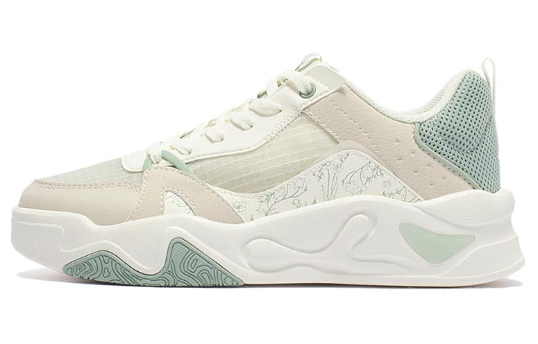 361° Cushioning Wear-Resistant Low-Top Casual Shoes Women's Beige Green