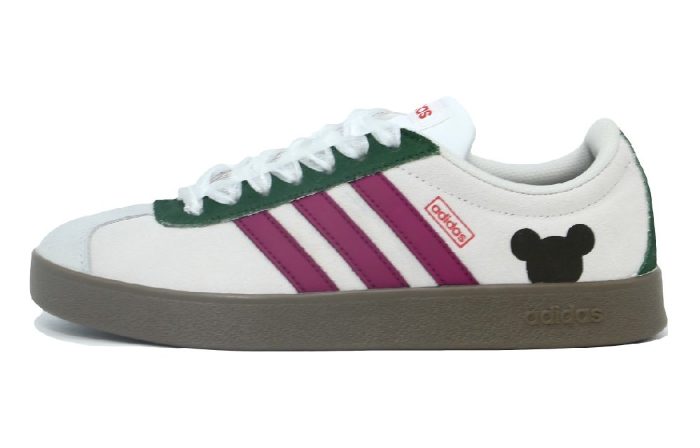 Adidas VL COURT 2.0 Anti Slip Wear Resistant Low Top Skateboard Shoes Unisex Gray Purple