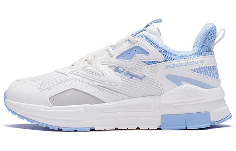 361° Slip Resistant, Abrasion Resistant, Thermal Coverage Low Top Sports Casual Shoes Women's White Blue