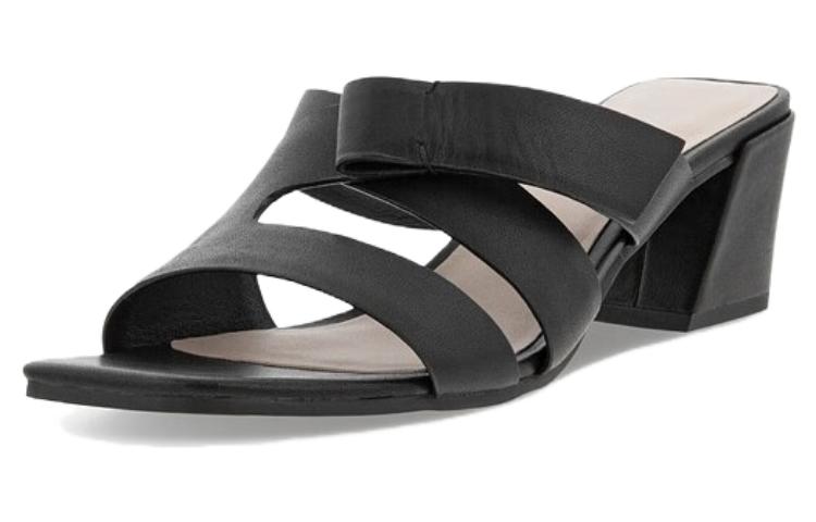 Ecco Rubber Sole Quiet Quick Dry Slide Slippers Women's Black