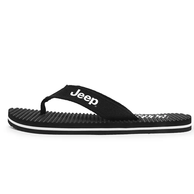 Jeep Abrasion Resistant Slip Resistant Flip Flops Men's Black