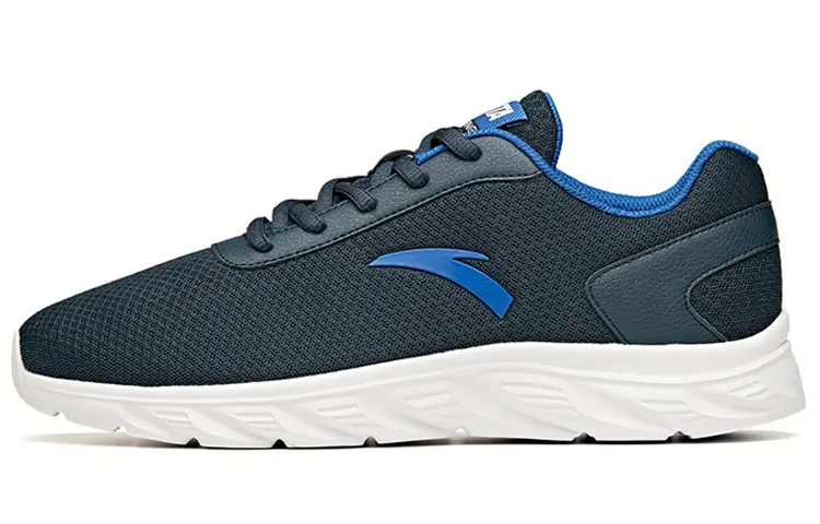 Anta Shock Absorbing, Non Slip, Wear Resistant, Breathable And Lightweight Low top Running Shoes Men's Dark Blue