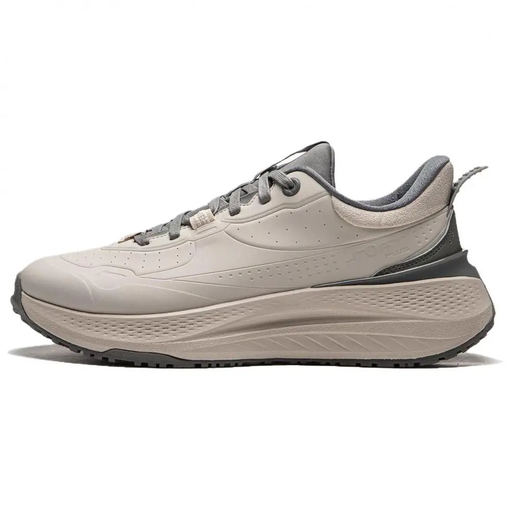 LiNing SOFT PLUS SHIELD Abrasion Resistant Moisture Wicking Low top Casual Shoes Men's Mica Gray