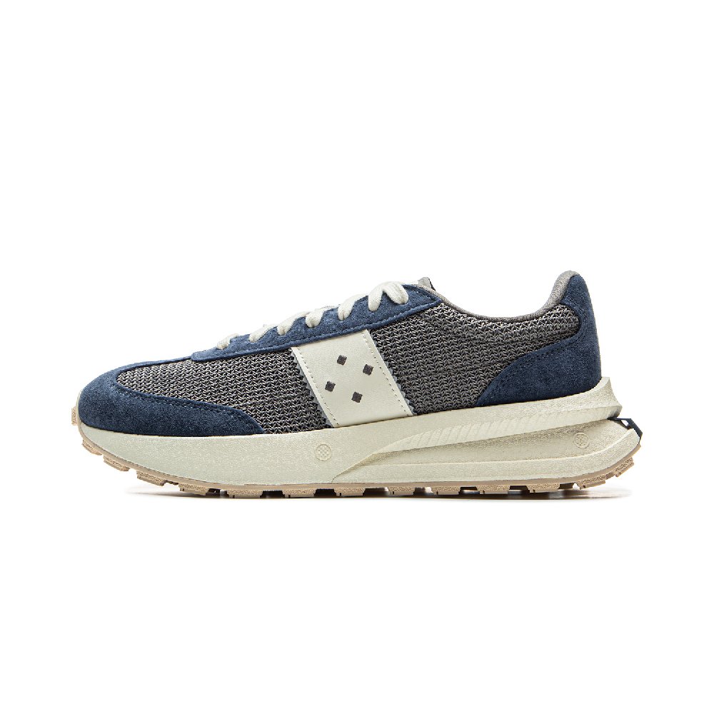 LiNing Wear-Resistant Slip-Resistant Coverage Low-Top Casual Shoes Unisex Gray Blue