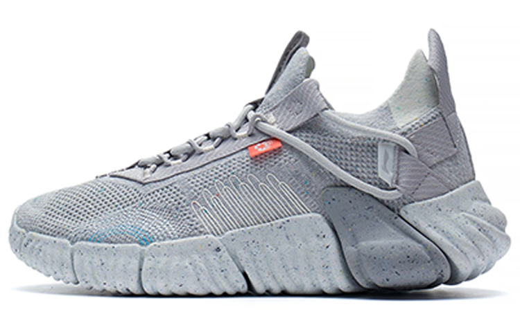 LiNing Goku Cushioned Anti-Slip Wear-Resistant Breathable Lightweight Low-Top Casual Shoes Women's Gray