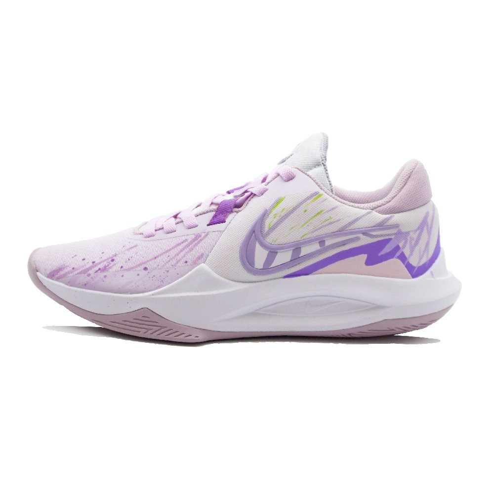 Nike Precision 6 Purple Electric Star Dance Low Top Basketball Shoes Men's Light Purple