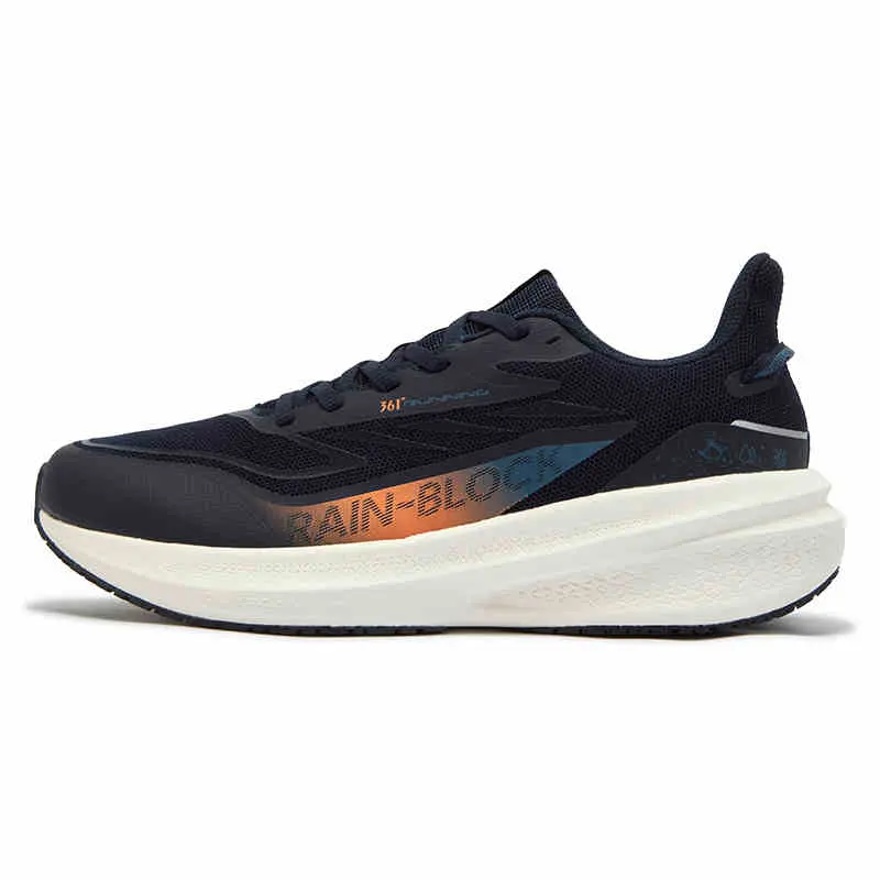 361° Anti Slip Wear Resistant Low Top Running Shoes Men's Black Orange