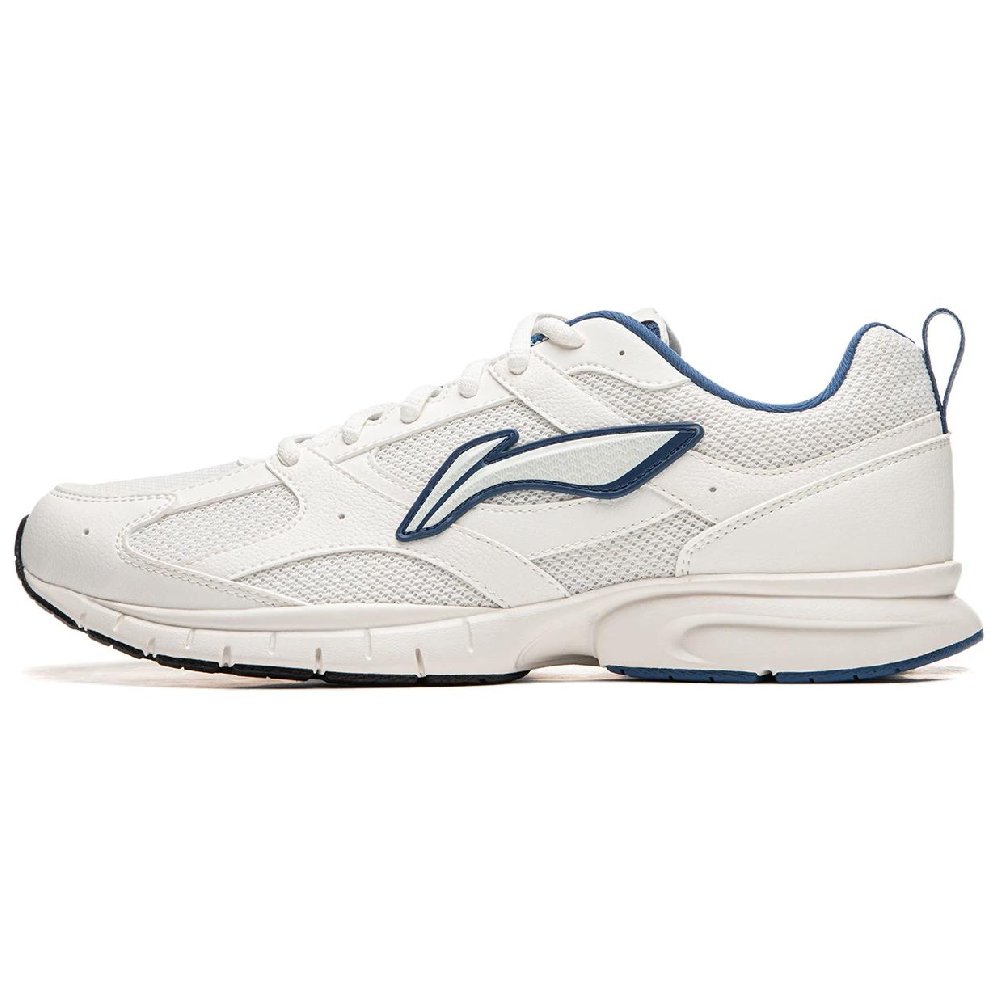 LiNing R037 Cushioning Slip Resistant Abrasion Resistant Breathable Low Top Running Shoes Men's White Blue