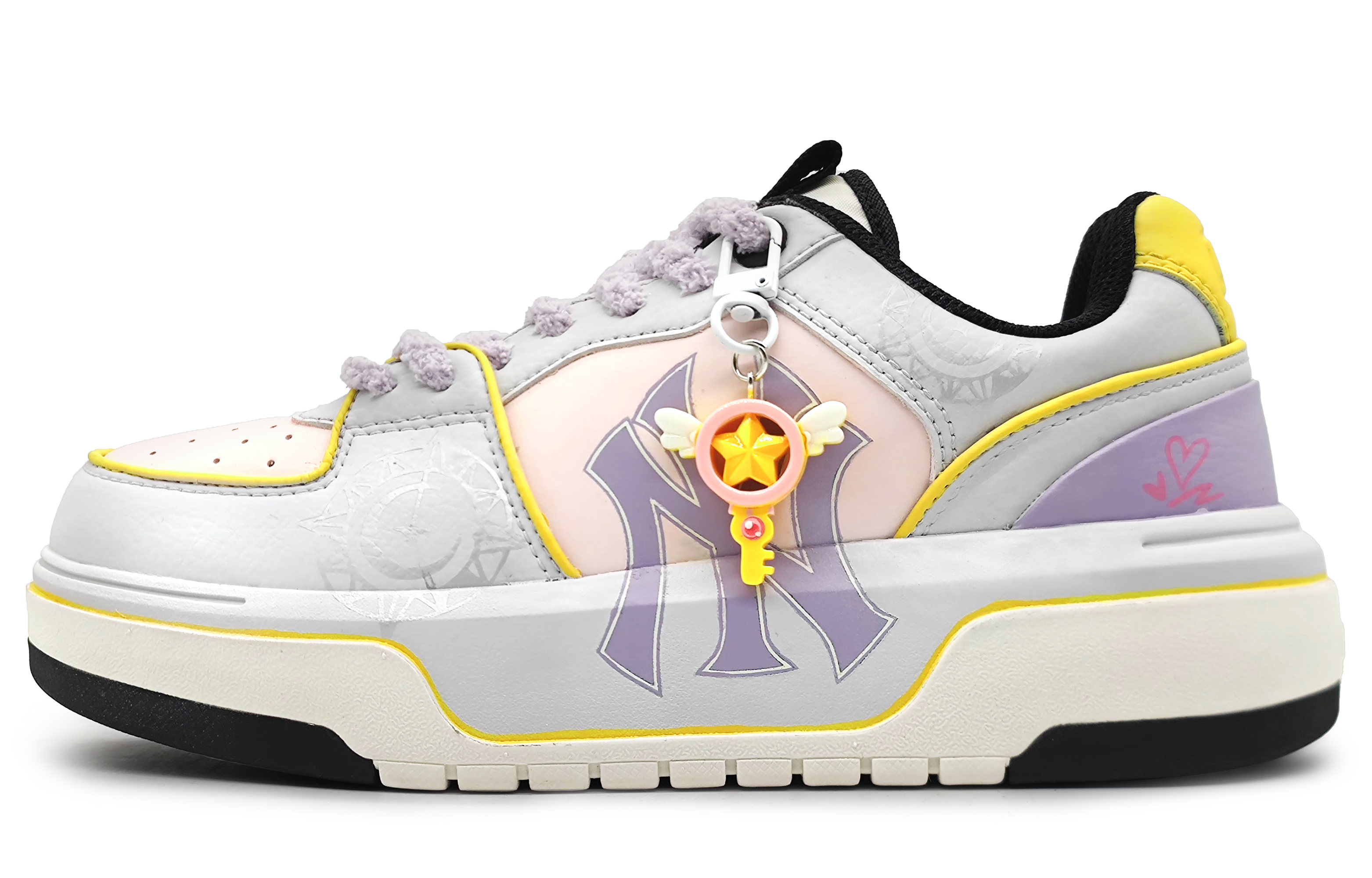 MLB Chunky Liner Low top Skateboard Shoes Unisex Gray Purple