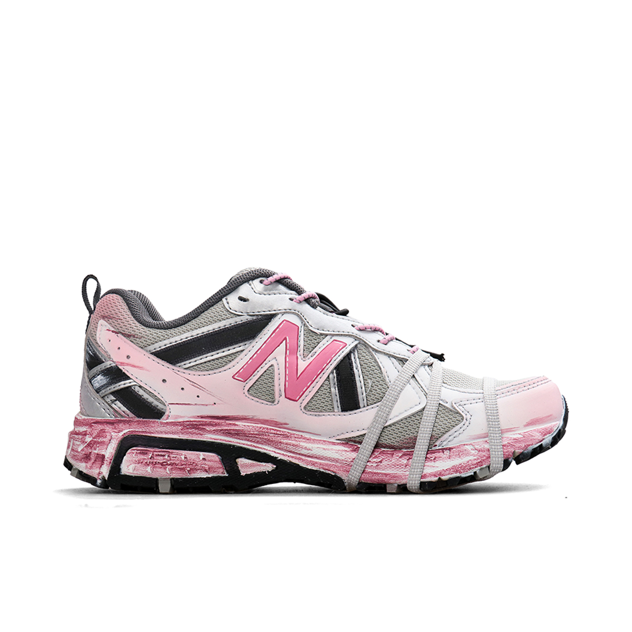 New Balance NB 410 V5 Cushioning, Wear Resistant Low Top City Commute Running Shoes Unisex Pink White 2E