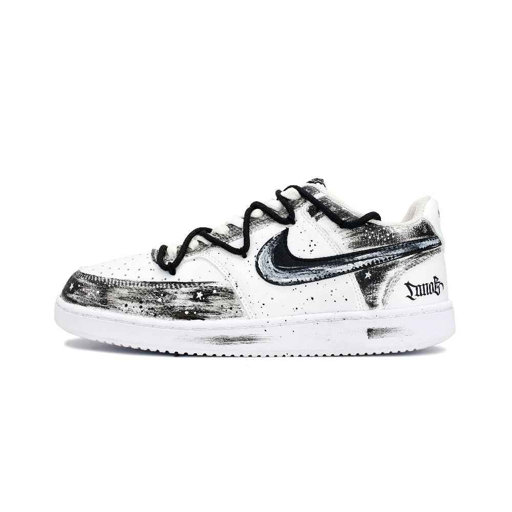 Nike Court Vision 1 Wear-resistant And Lightweight Low-Top Skateboard Shoes Men's Black White