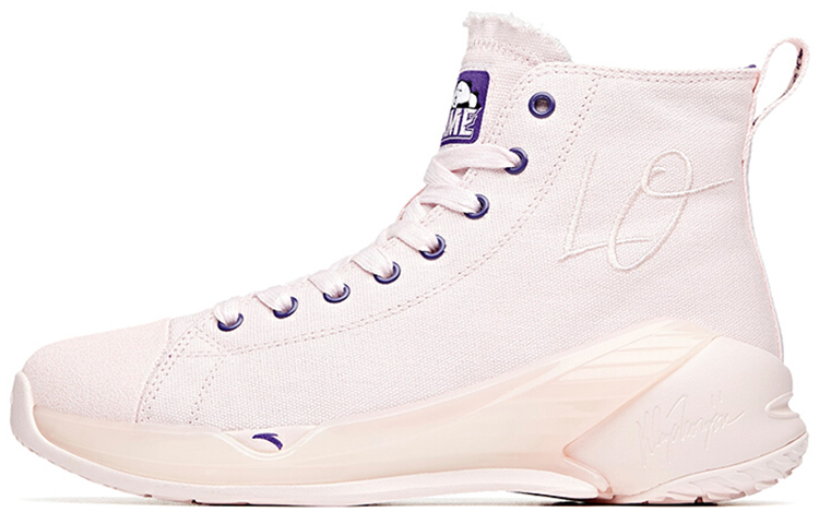 Anta Anti-Slip Wear-Resistant High-Top Basketball Shoes Women's Pink