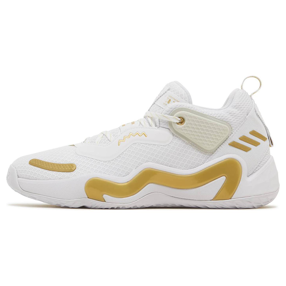 Adidas D.O.N. Issue #3 Cushioning Wear-Resistant Low-Top Basketball Shoes Men's White Gold