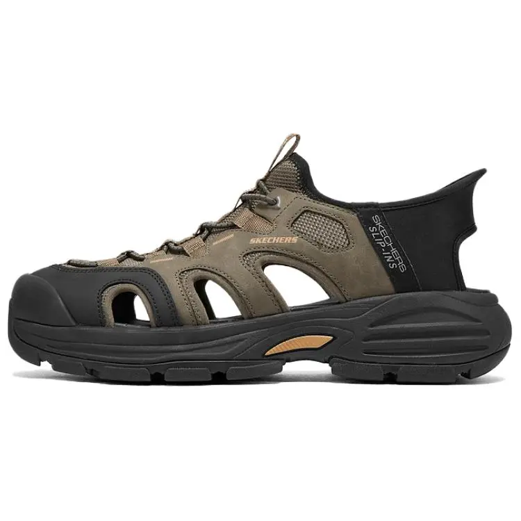 Skechers Slip Ins River Trekking Shoes Men's Black Brown