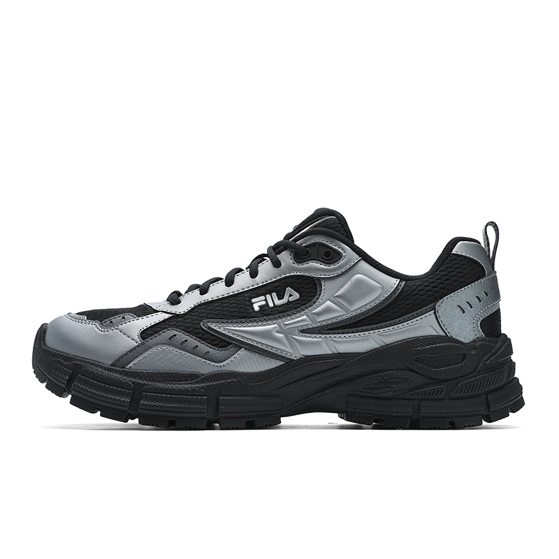 FILA BLADE Abrasion Resistant Low Top Running Shoes Men's Black Silver
