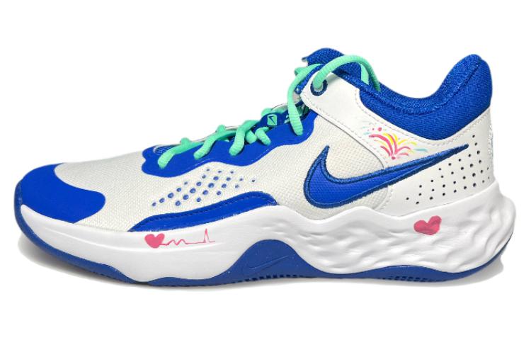 Nike Fly By Mid 3 Anti-Slip Wear-Resistant Mid-Top Basketball Shoes Men's Blue Fashion Versatile