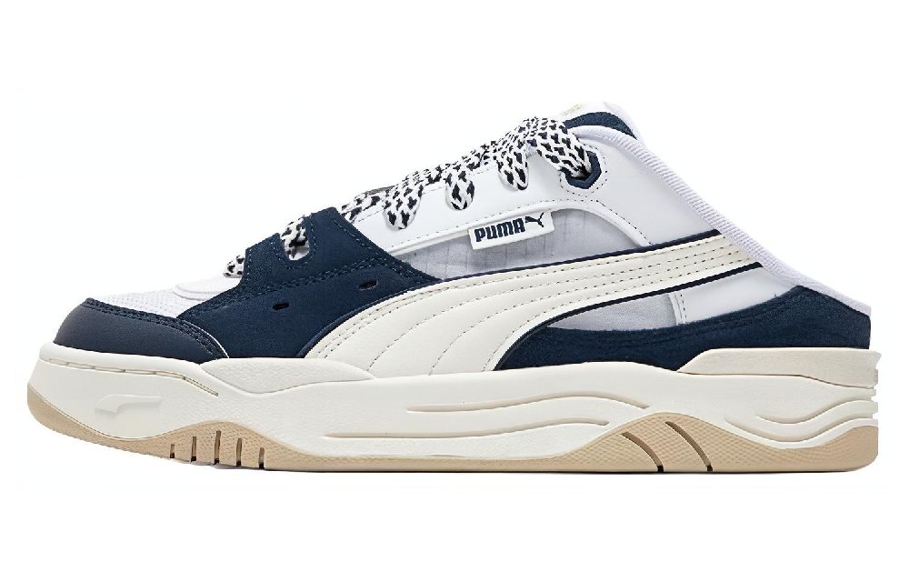 PUMA Bari Mule Cushioned Slip-Resistant Low-Top Casual Shoes Unisex White Blue