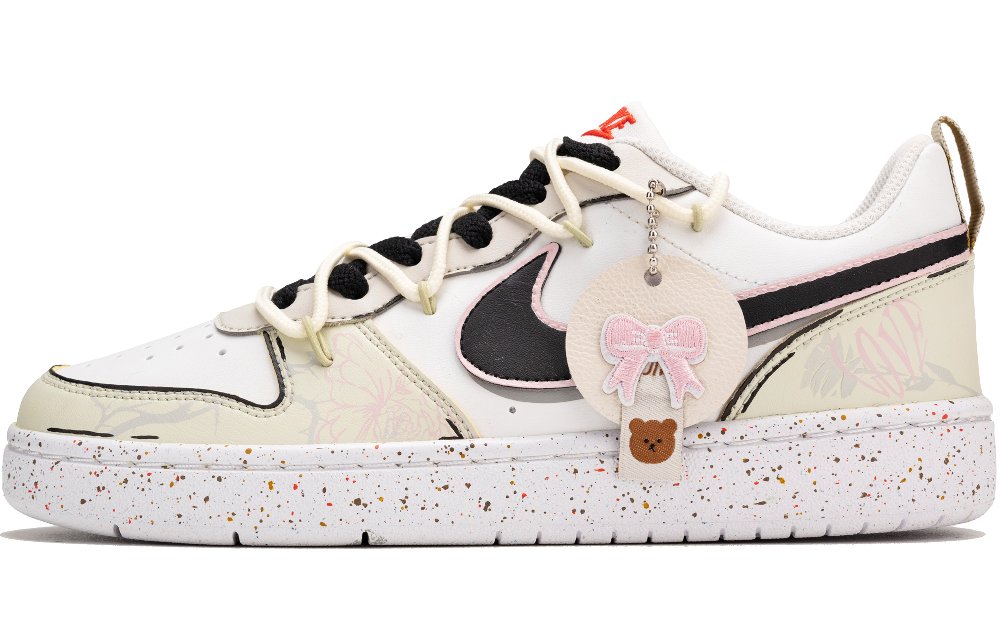 Nike Court Borough Anti-Slip Wear-Resistant Low-Top Skateboard Shoes GS Beige