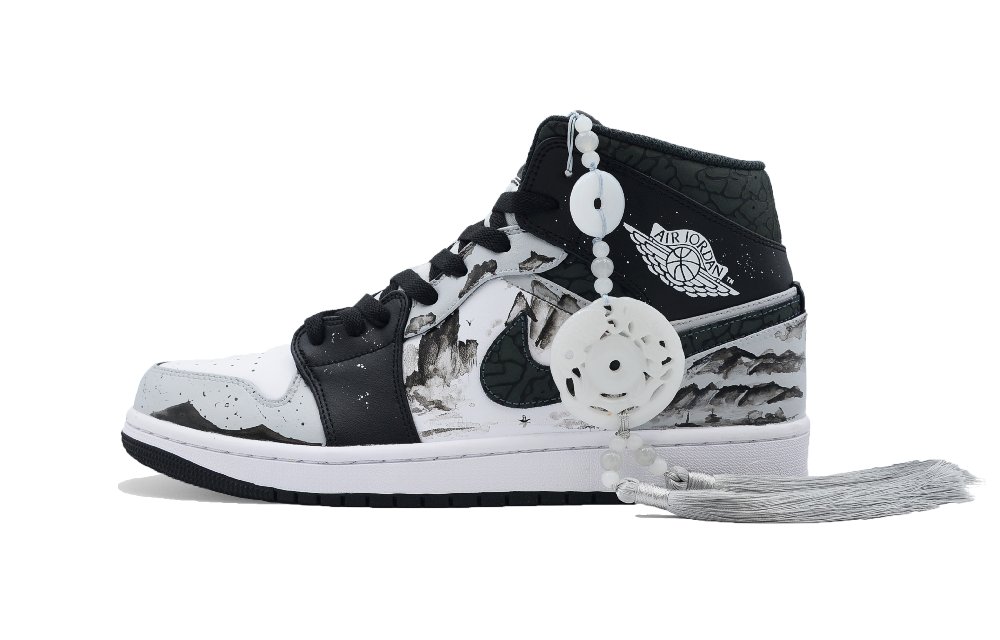 Jordan Air Jordan 1 High-Top Vintage Basketball Shoes Men's Black