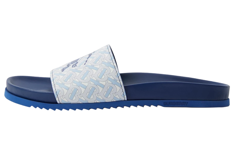 Burberry EKD Monogram-print Leather Slides
