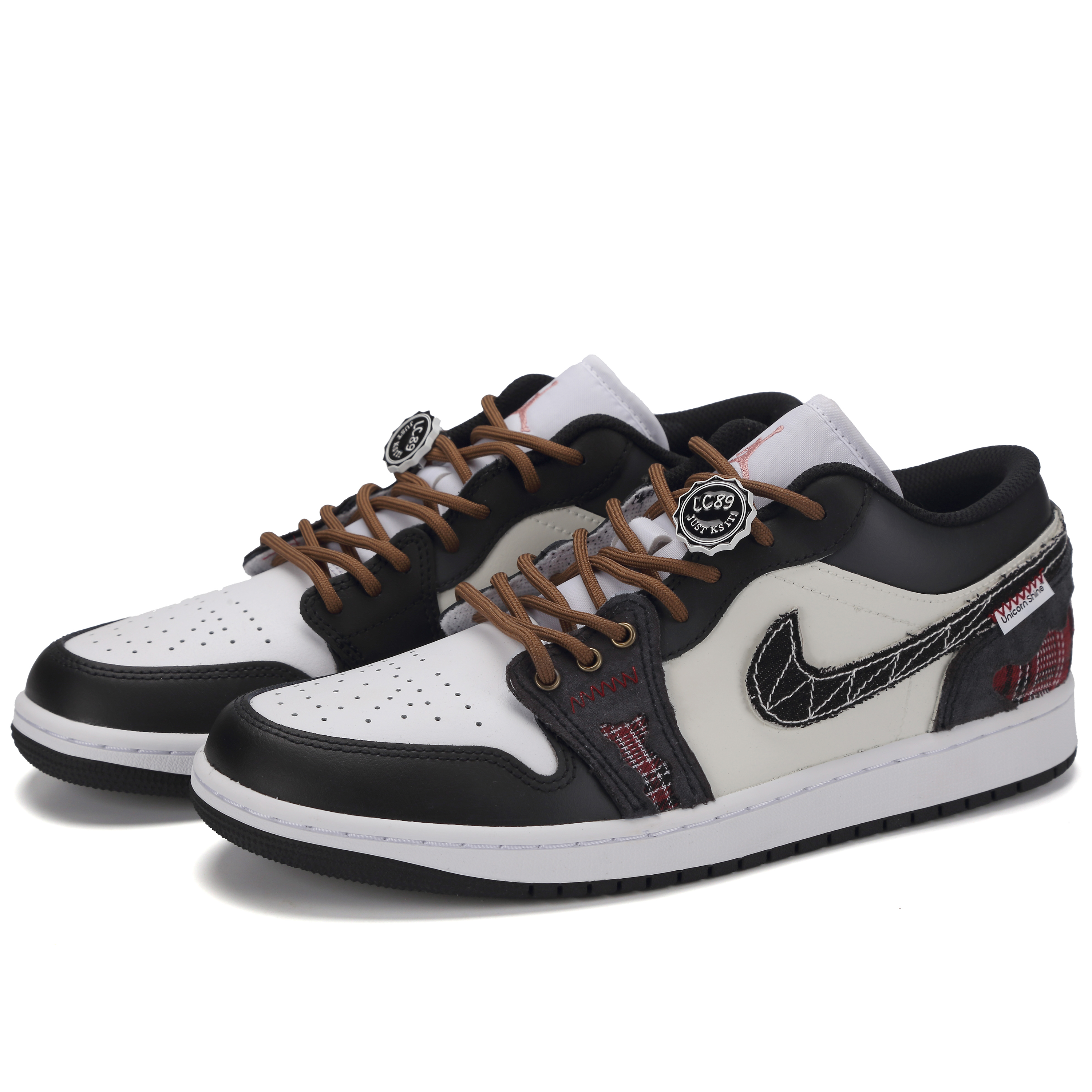 Jordan Air Jordan 1 Uncontrolled Public School Abrasion Resistant Low Top Vintage Basketball Shoes Men's Gray Black Red купить в интернет-магазине Yoocart с быстрой доставкой по России.