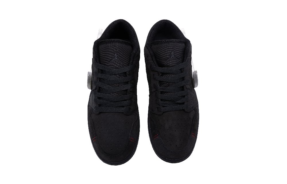Jordan Air Jordan 1 Baroque Wear-Resistant Slip-Resistant Low-Top Vintage Basketball Shoes Men's Black White
