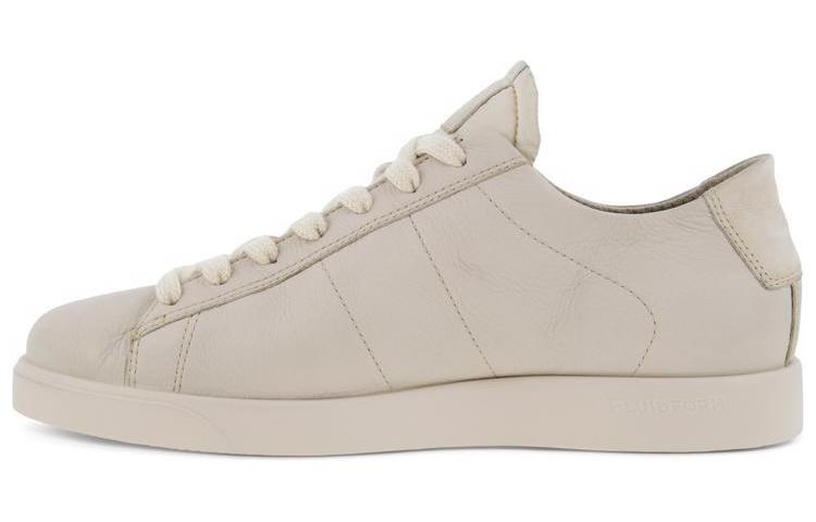 Ecco Low Top Skateboard Shoes Women's Ecru