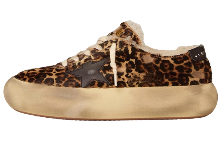 Golden Goose Space Star Stylish Skateboarding Shoes Women's Brown Vintage Version