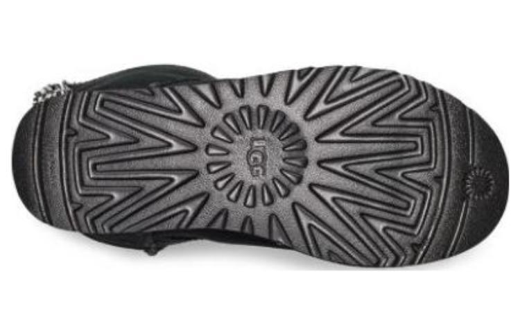 UGG Checkered Bow Snow Boots 'Black' Women's