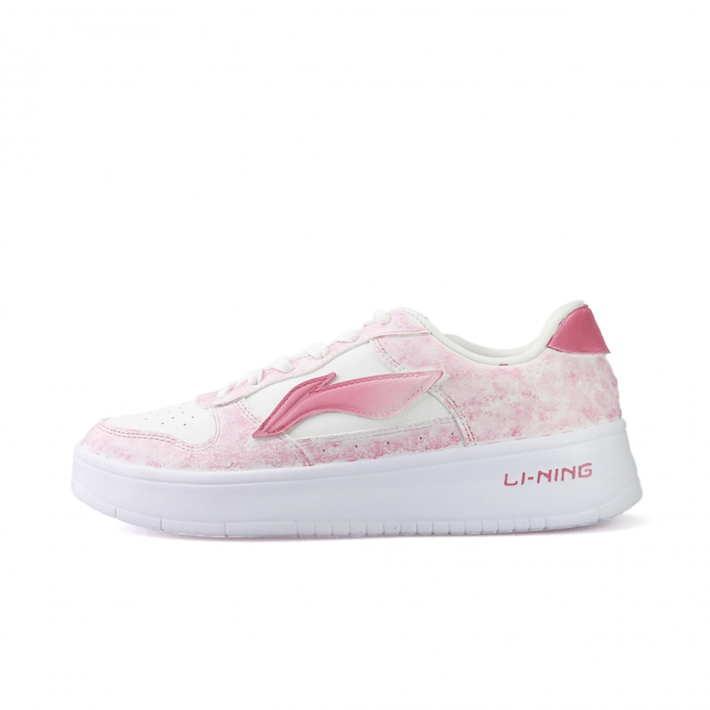 LiNing Pontoon Boats Slip Resistant, Abrasion Resistant, Breathable Low top Skateboard Shoes Unisex Pink