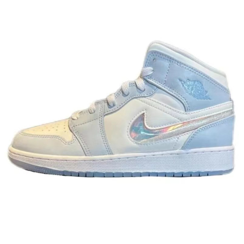Jordan Air Jordan 1 Mid Top Vintage Basketball Shoes GS White Pink купить в интернет-магазине Yoocart с быстрой доставкой по России.