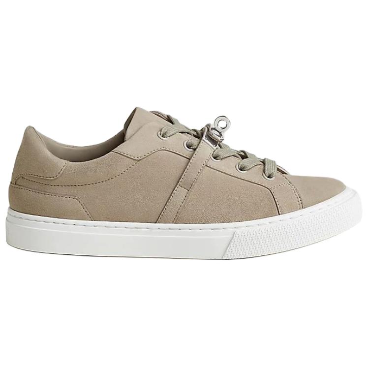 HERMES Day Low top Skateboard Shoes 3cm Women's Pebble Beige