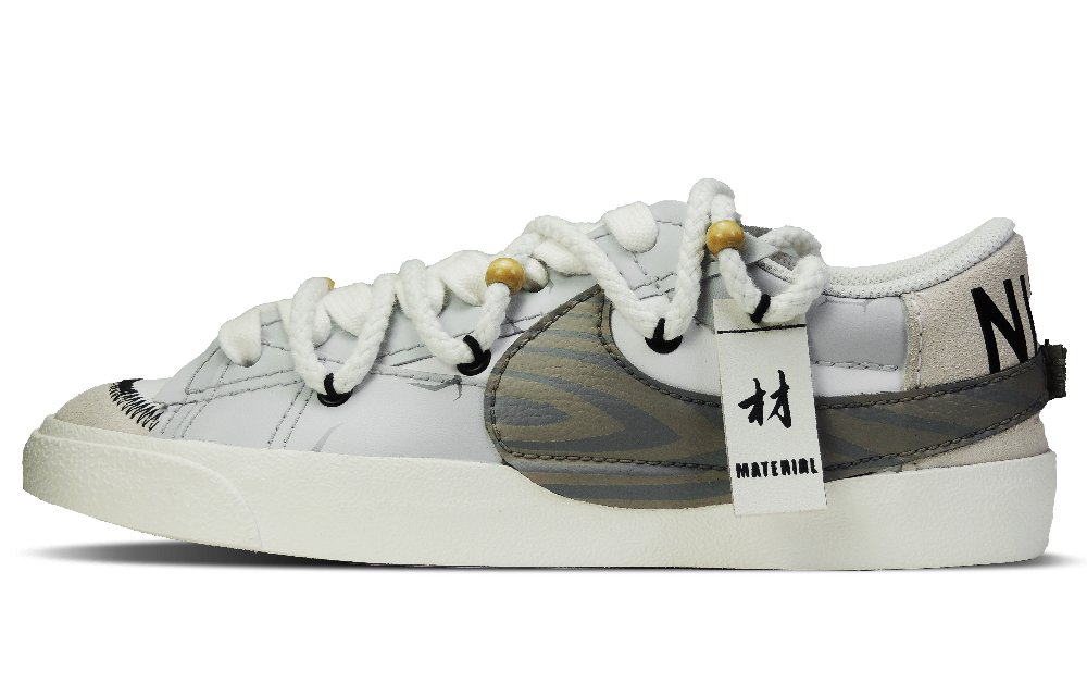 Nike Blazer Low-Top Skateboard Shoes Men's Gray