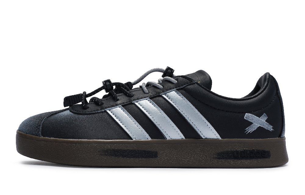 Adidas Neo Vl Court 811 Manufacture Black Silver Knight Low-Top Skateboard Shoes Unisex Silver Black