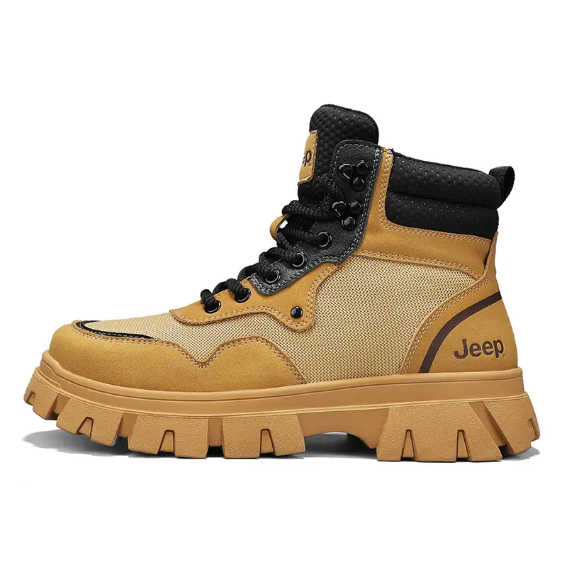 Jeep Classic Yellow Boots Knee High Martin Boot Men's