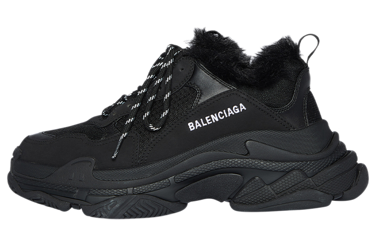 Balenciaga Triple S Fake Fur Black