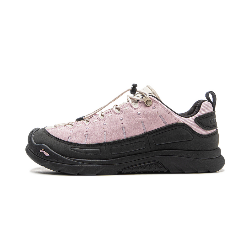 LiNing Cushioning, Slip Resistant, Abrasion Resistant, Rebound Grip Low top Outdoor Hiking Shoes Unisex Pink