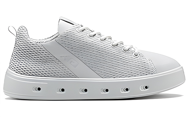 Ecco Skateboard Shoes Women's Low-Top White