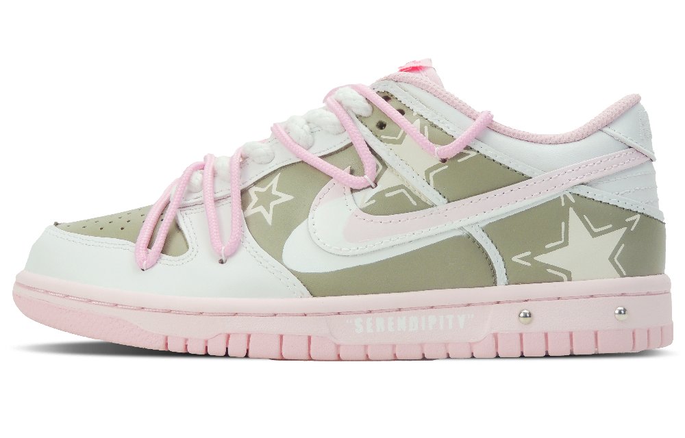 Nike Dunk Low Low-Top Skateboard Shoes GS Pink Brown