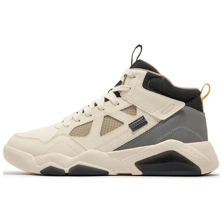 361° Anti-Slip Wear-Resistant High-Top Skateboard Shoes Men's Beige Gray Black