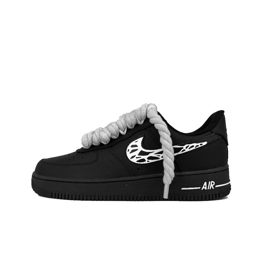 Nike Air Force 1 Anti-Slip Wear-Resistant Low-Top Skateboard Shoes Unisex Black