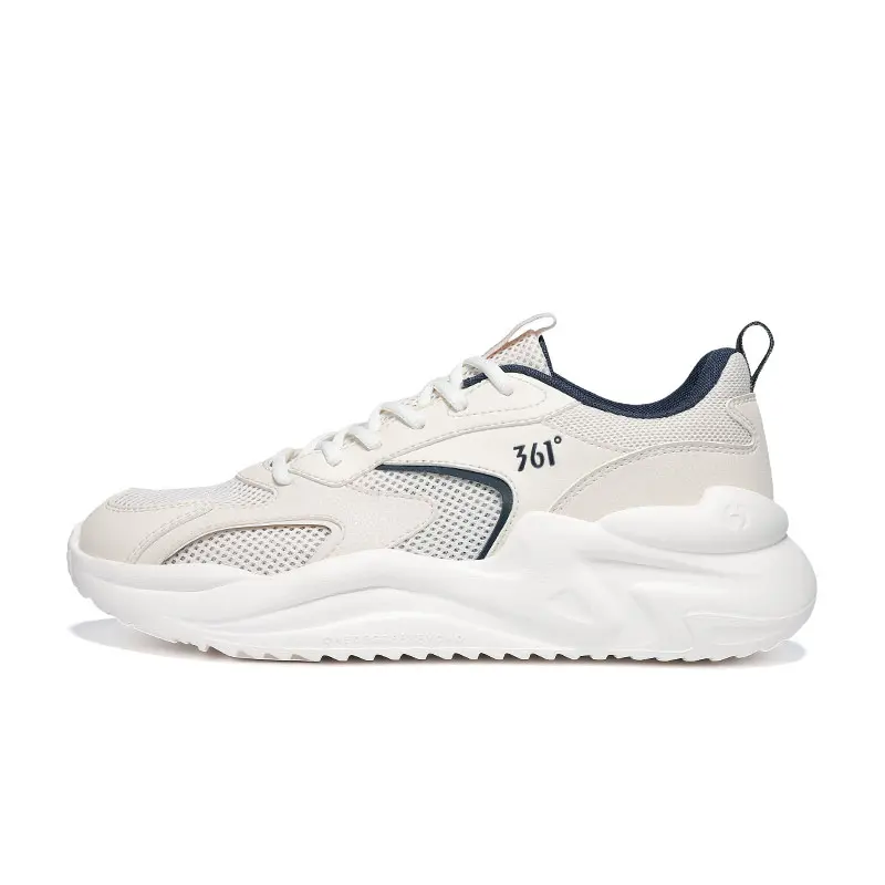 361° Cushioning Breathable Lightweight Low-Top Casual Shoes Men's Feather White Lotus White