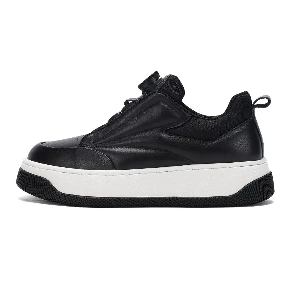 JEEP SPIRIT Low Top Skateboard Shoes Men's Abyss Black