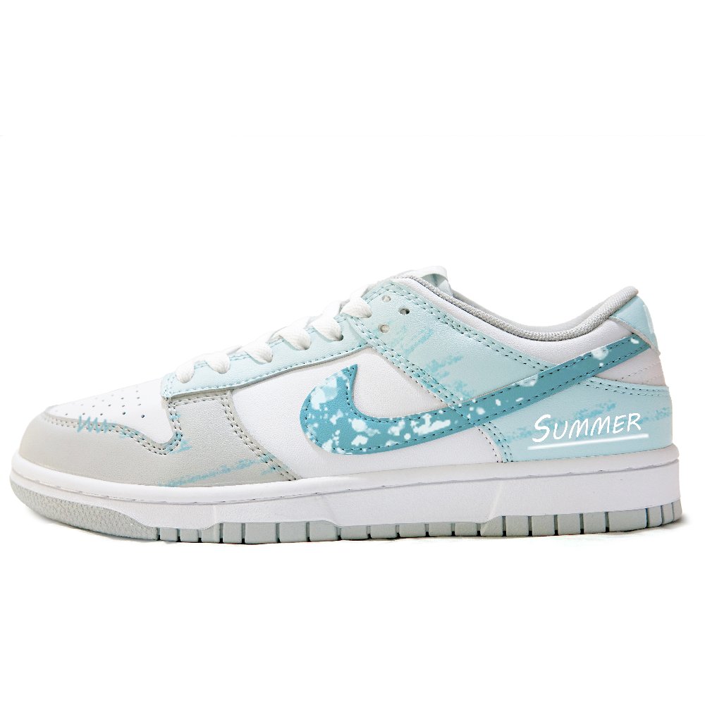 Nike Dunk Cooling All Summer Abrasion Resistant Low Top Skateboard Shoes Unisex White